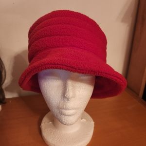 Roamans Woman's Bucket Winter Hat in Red